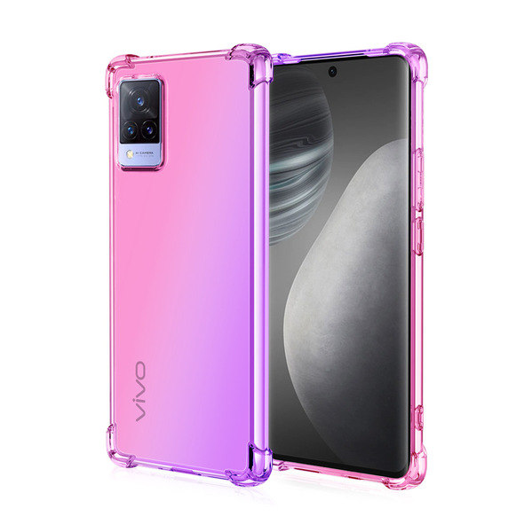 Coque de téléphone antichoc dégradé violet-bleu pour Vivo S1 V15 V17