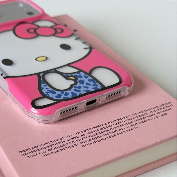 Coque de téléphone Hello Kitty en acrylique antichoc pour iPhone 15, 16, 17