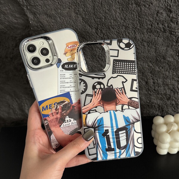 Coque de téléphone iPhone style maillot de football numéro 10 Messi