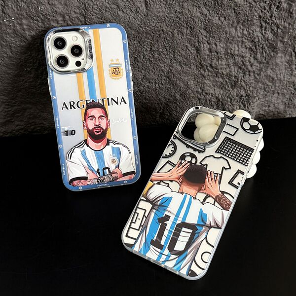 Coque de téléphone iPhone style maillot de football numéro 10 Messi