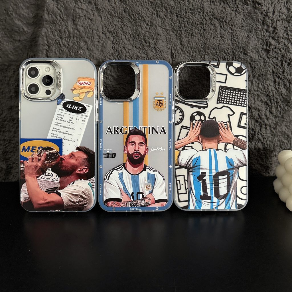 Coque de téléphone iPhone style maillot de football numéro 10 Messi
