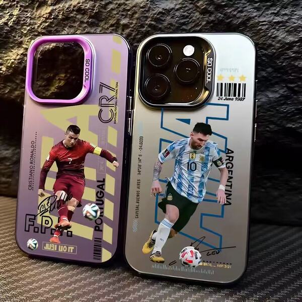 Coque de téléphone motif football pour iPhone avec bords souples