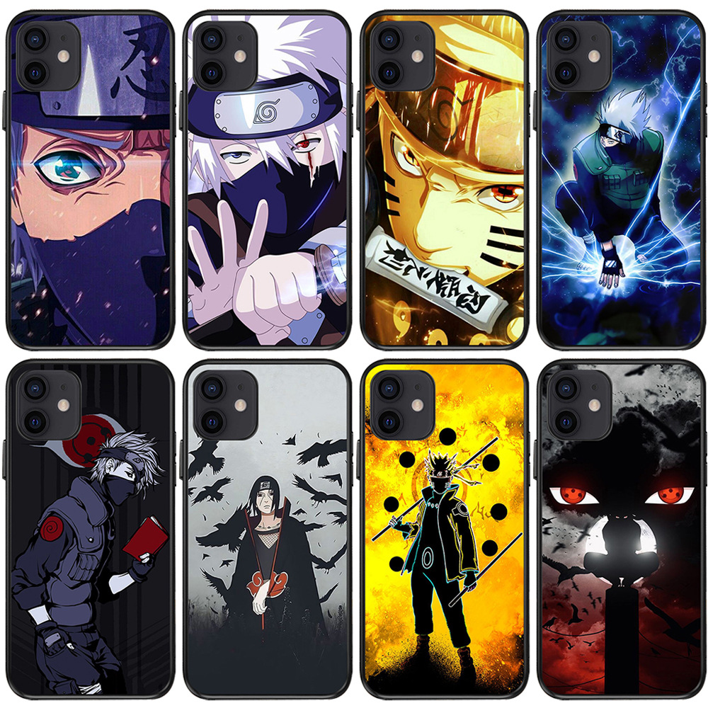 Coque de téléphone Naruto compatible iPhone 14, 13, 12, 11, XS, XR