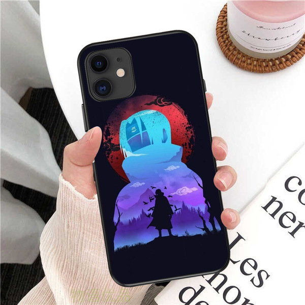 Coque de téléphone Naruto et Sasuke pour iPhone, dessin animé