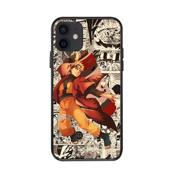 Coque de téléphone Naruto et Sasuke pour iPhone, dessin animé