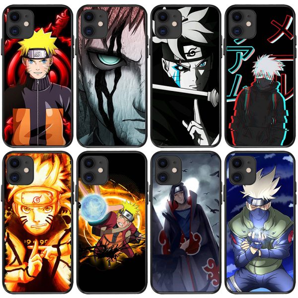 Coque de téléphone Naruto pour iPhone, motif anime Kakashi