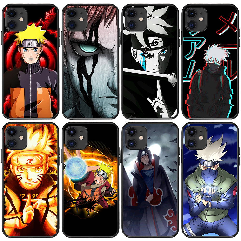 Coque de téléphone Naruto pour iPhone, motif anime Kakashi