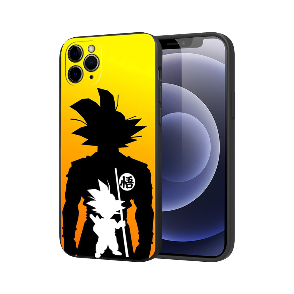Coque de téléphone souple pour iPhone motifs Dragon Ball, Naruto et Rubik's Cube