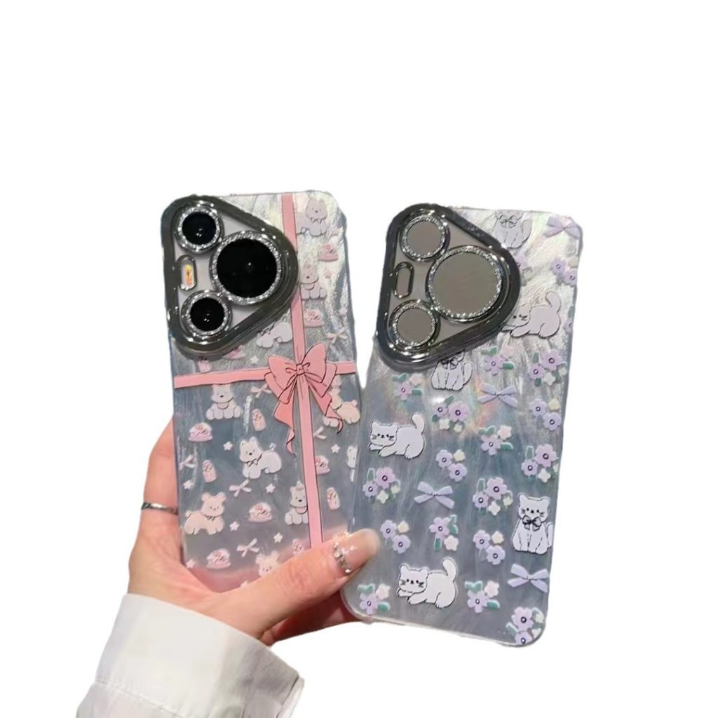 Coque de téléphone transparente à paillettes pour Vivo X100 et autres modèles