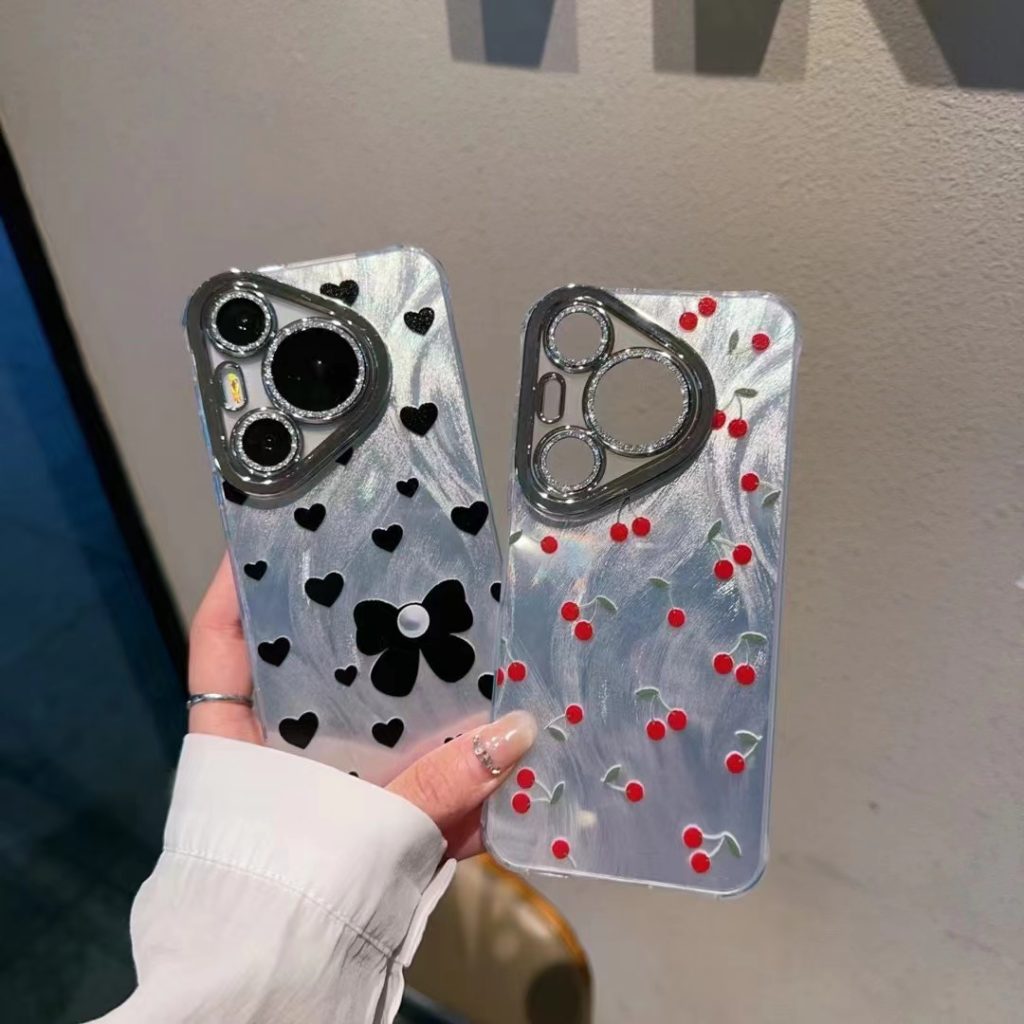 Coque de téléphone transparente à paillettes pour Vivo X100 et autres modèles