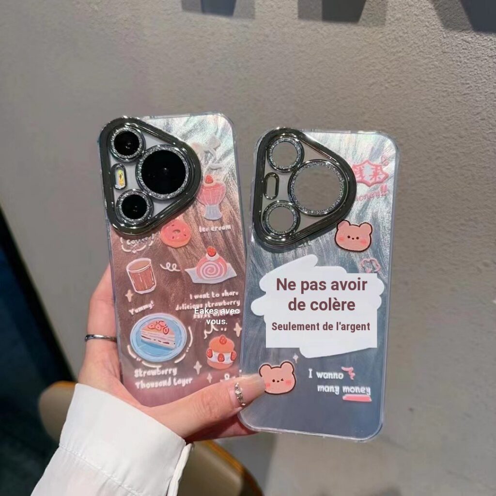 Coque de téléphone transparente à paillettes pour Vivo X100 et autres modèles