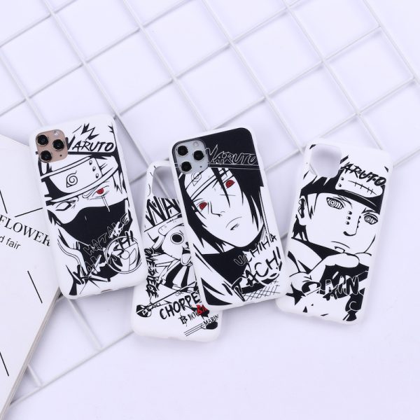 Coque de téléphone transparente Naruto pour iPhone 7 à 14 Pro Max