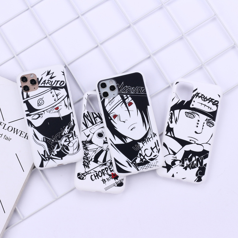 Coque de téléphone transparente Naruto pour iPhone 7 à 14 Pro Max