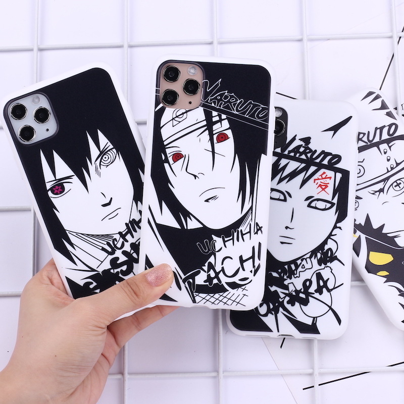Coque de téléphone transparente Naruto pour iPhone 7 à 14 Pro Max