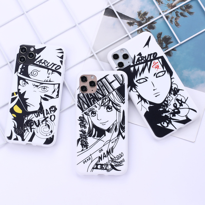 Coque de téléphone transparente Naruto pour iPhone 7 à 14 Pro Max