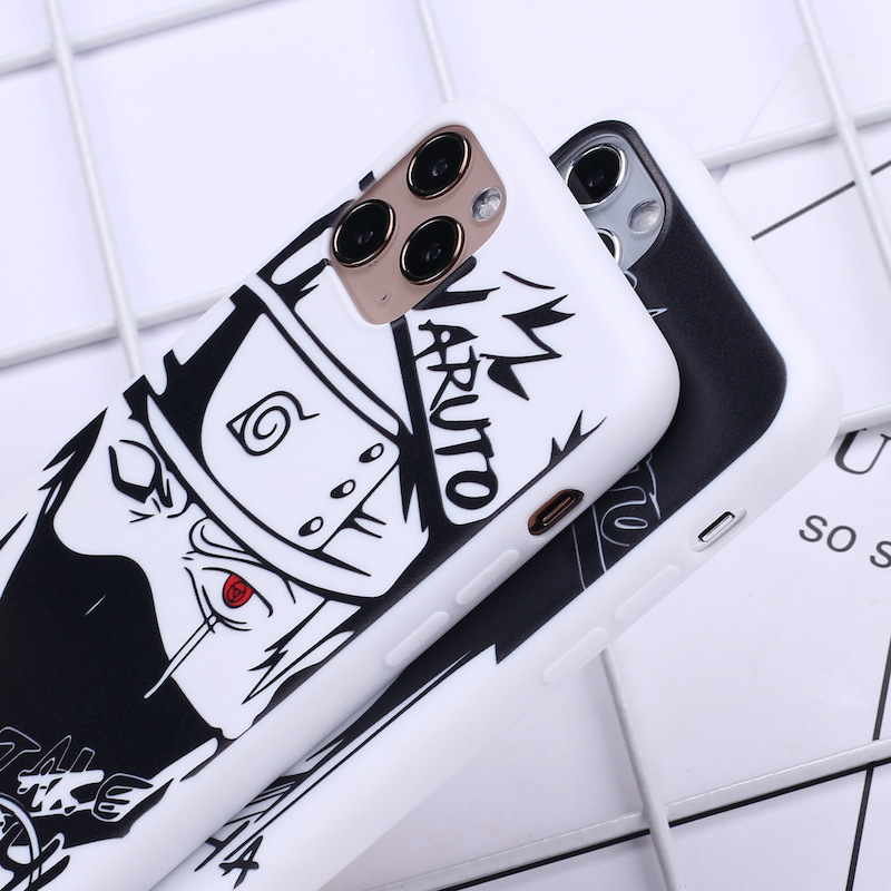 Coque de téléphone transparente Naruto pour iPhone 7 à 14 Pro Max