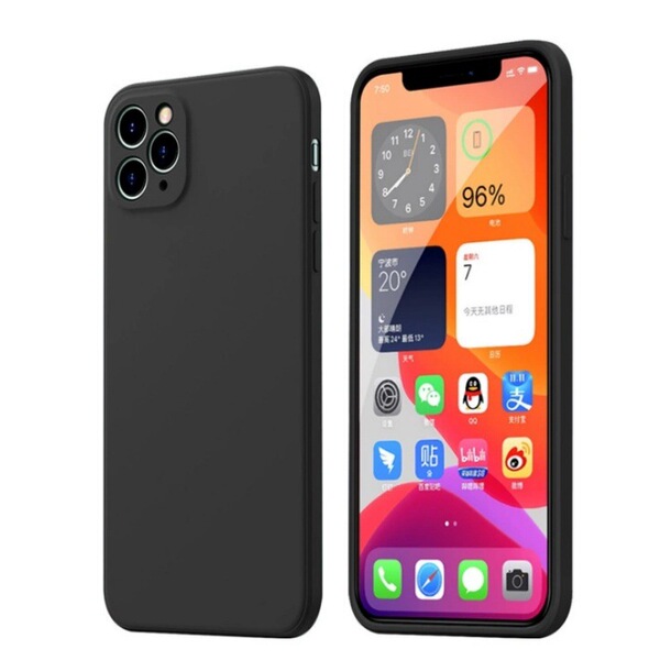 Coque de téléphone Vivo bord droit noire mate anti-choc
