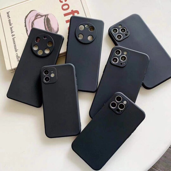 Coque de téléphone Vivo bord droit noire mate anti-choc