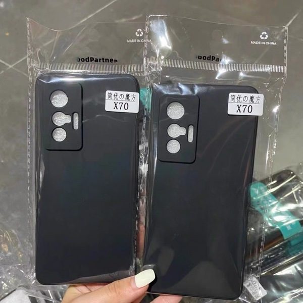 Coque de téléphone Vivo bord droit noire mate anti-choc