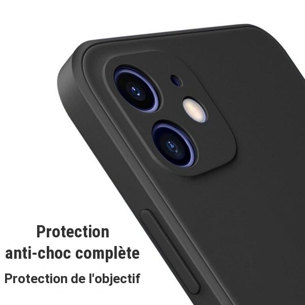 Coque de téléphone Vivo bord droit noire mate anti-choc