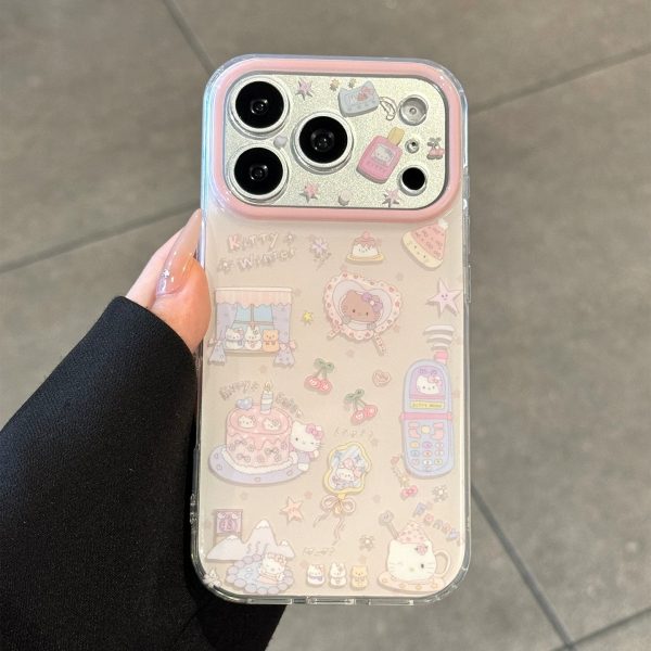 Coque en silicone avec chat cartoon pour iPhone 17 Pro et autres modèles