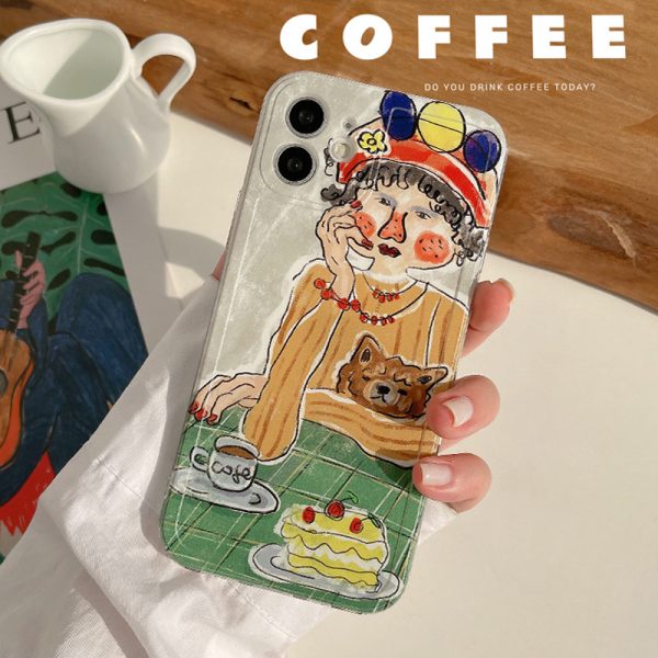 Coque iPhone 16 Pro Max design artistique femme protection TPU