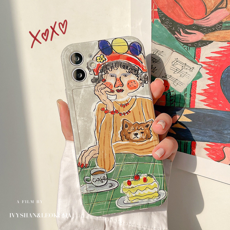 Coque iPhone 16 Pro Max design artistique femme protection TPU