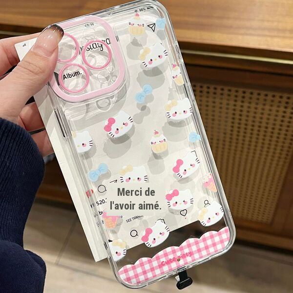 Coque iPhone 17 Pro Max chat nœud lumineux dégradé bleu