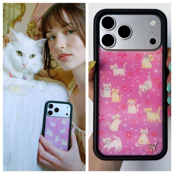 Coque iPhone 17 Pro Max motif chat avec rivets, style sud-américain