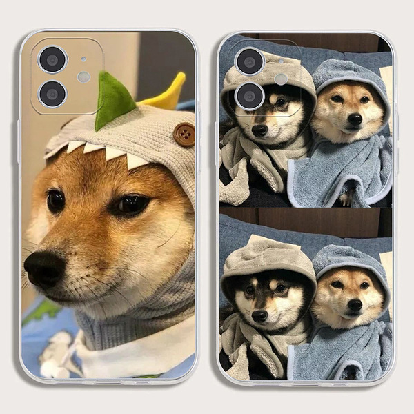 Coque iphone chiot transparente antichoc en TPU pour iPhone 7, 8, X, 11