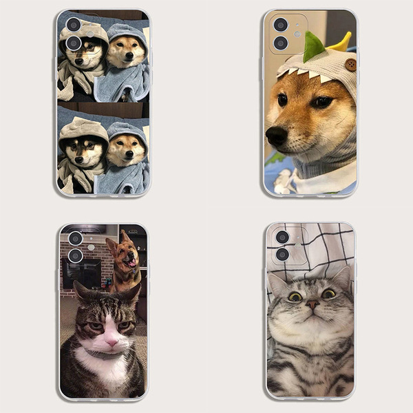 Coque iphone chiot transparente antichoc en TPU pour iPhone 7, 8, X, 11