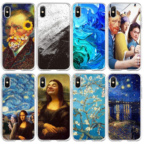 Coque iPhone TPU souple motif peinture artistique humoristique