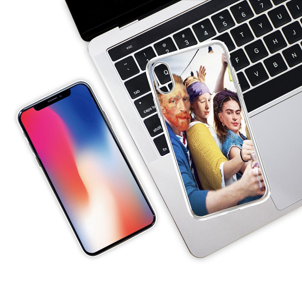 Coque iPhone TPU souple motif peinture artistique humoristique