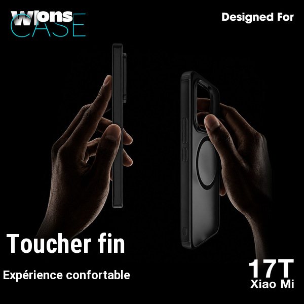 Coque magnétique Armor pour Xiaomi 17T Pro, finition peau mat