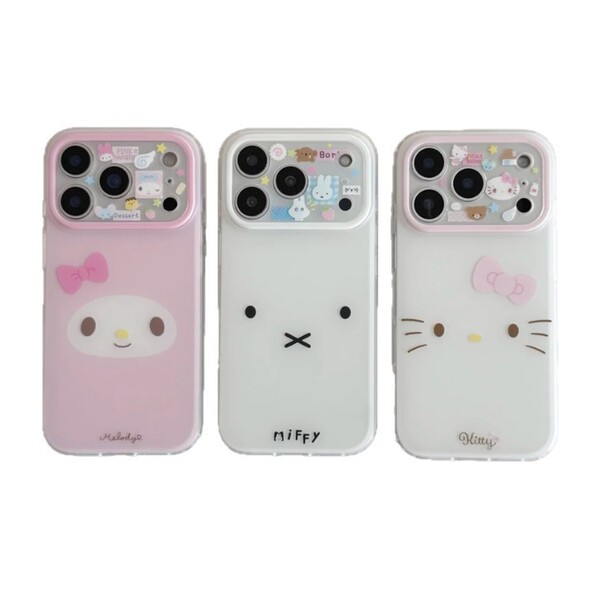 Coque My Melody mate anti-chute pour iPhone 16, 17 Pro Max