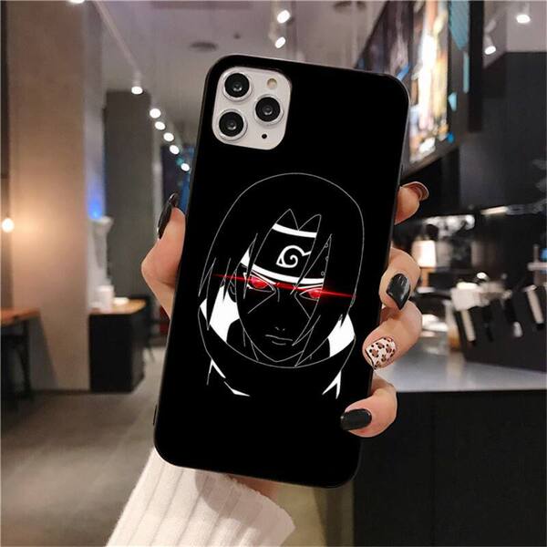 Coque Naruto Sharingan pour iPhone, protection TPU antichoc et design anime