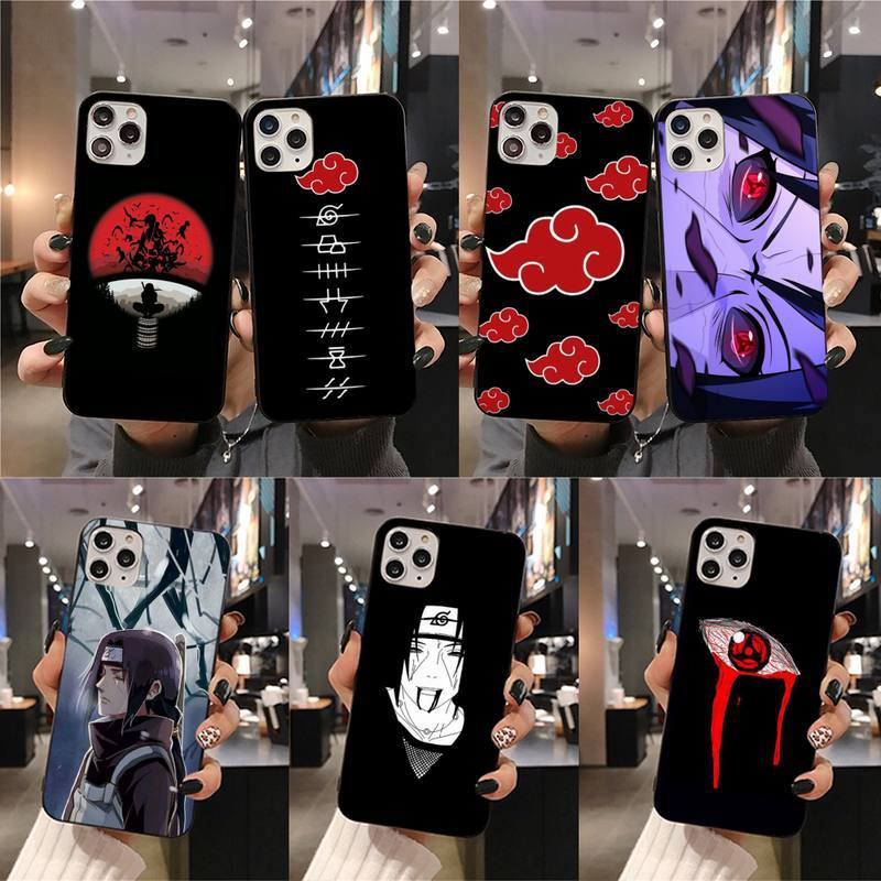Coque Naruto Sharingan pour iPhone, protection TPU antichoc et design anime