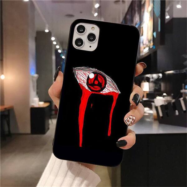 Coque Naruto Sharingan pour iPhone, protection TPU antichoc et design anime