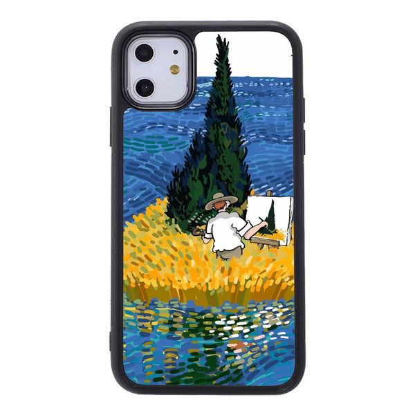 Coque personnalisable style Van Gogh pour iPhone, compatible iPhone 12 et 13