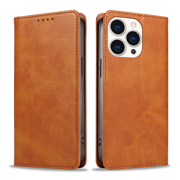 Coque portefeuille magnétique en similicuir avec support pour iPhone 16/17/18