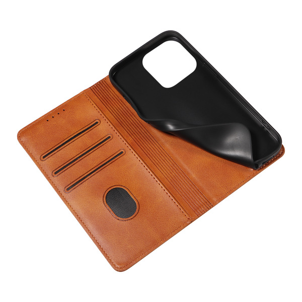 Coque portefeuille magnétique en similicuir avec support pour iPhone 16/17/18