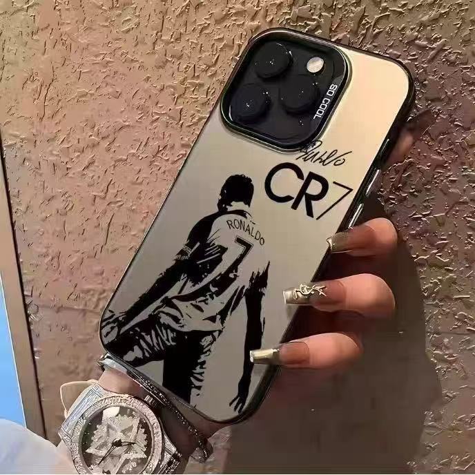 Coque pour iPhone avec motif footballeur et ballon de football