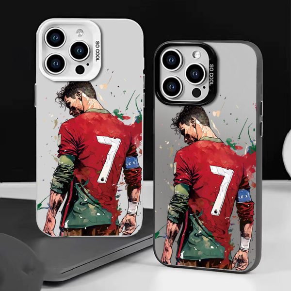 Coque rigide en TPU avec motif football pour smartphone