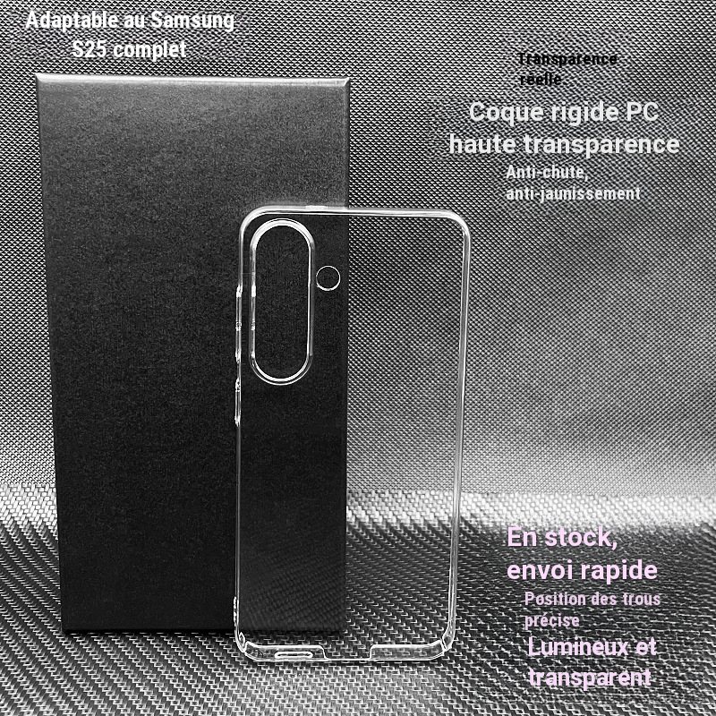 Coque rigide transparente en PC pour Samsung Galaxy S26