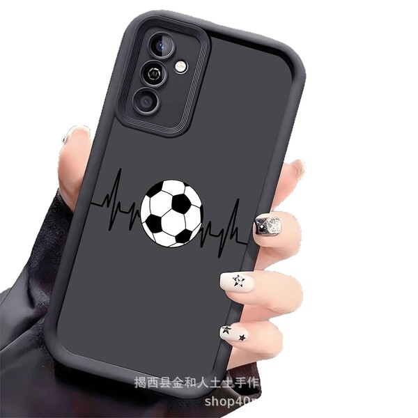 Coque silicone motif football pour Samsung Galaxy A06, A05, A04, A03