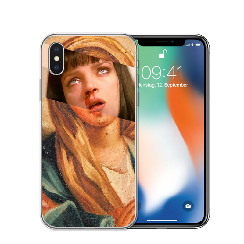 Coque souple iPhone motif Mona Lisa parodie Van Gogh