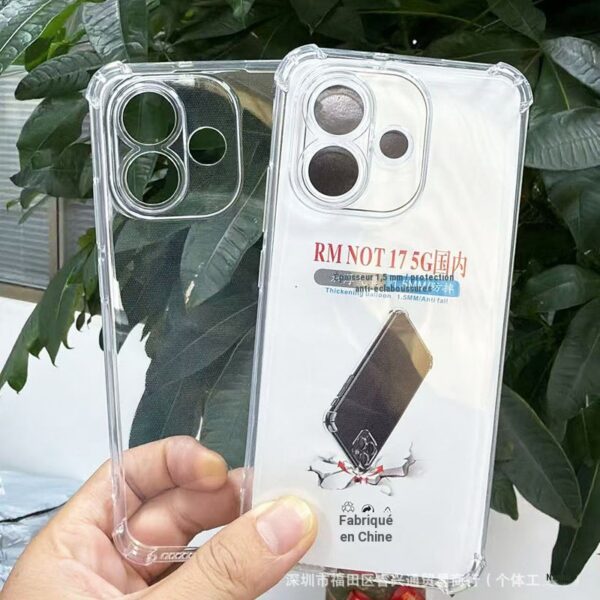 Coque transparente antichoc en TPU pour smartphone Xiaomi Redmi Note 17 Pro Max