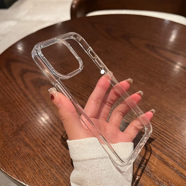 Coque transparente en acrylique anti-chocs pour iPhone 16 et 17