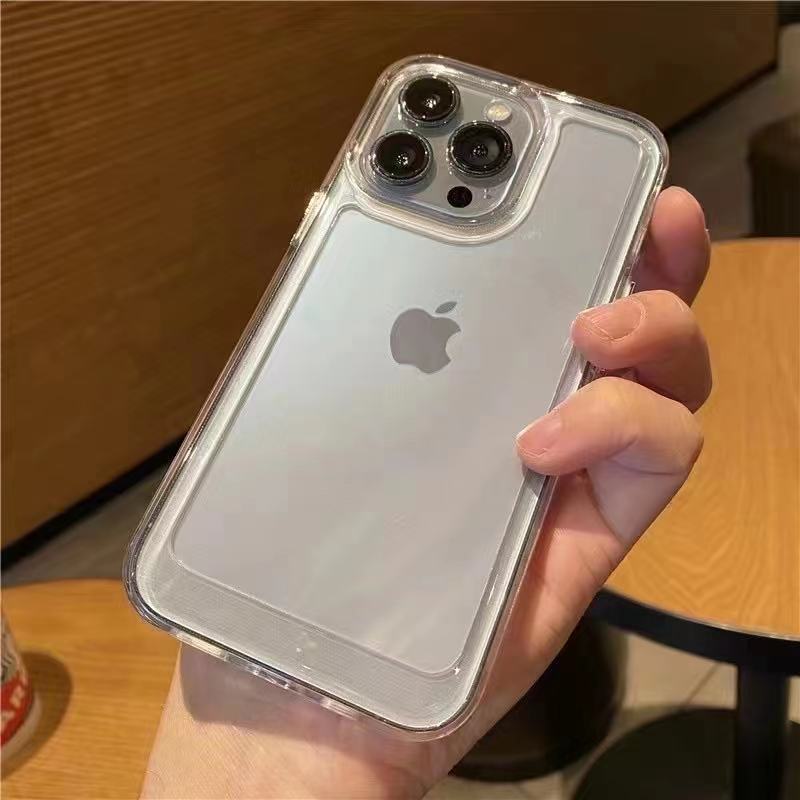 Coque transparente souple antichoc avec protection objectif pour iPhone 11 à 17