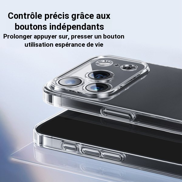 Coque transparente TPU fine pour iPhone 17 Pro Max et modèles compatibles